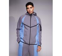Nike - Tech Fleece Pro - Giacca sportiva grigia e blu con zip-Grigio M