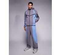 Nike - Tech Fleece Pro - Joggers con fondo aperto grigi e blu navy-Grigio L