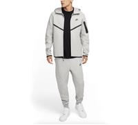 Nike Tech Fleece Uomo Tuta Completa Originale S M L XL Grigio Zip Felpa Cappucci