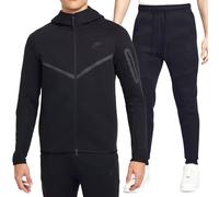 Nike Tech Fleece Uomo Tuta Completa Originale S M L XL Nero Zip Felpa Cappuccio