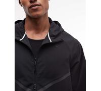 Nike - Tech Shori - Giacca sportiva nera con cappuccio e chiusura zip-Nero S