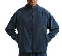Nike - Tech Shori - Giacca sportiva blu navy con cappuccio e chiusura zip L