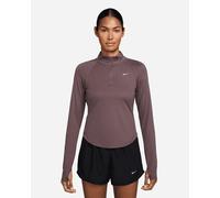 Nike Tempo Swoosh Ls W - Maglia Running - Donna - Marrone L