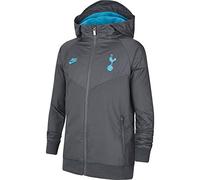Nike Thfc Y NSW WR Wvn AUT Cl, Giacca Unisex-Bambini, Grigio Scuro/Grigio (Flint Grey) / Grigio Scuro/Azzurro (Blue Fury), M