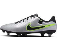 Nike Tiempo Legend 10 Academy SG-PRO Anti-Clog Traction Fußballschuh für Weichen Rasen, Scarpe da Calcio Uomo, Metallizzato Silver Black Volt, 41 EU