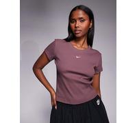 Nike - Women's Sportswear Tight Ribbed S/S T-Shirt - Maglia funzionale S marrone