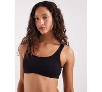 Nike - Top bikini stile bralette nero stropicciato S
