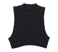 Nike - Top senza maniche a collo alto- costine - - Sport - Donna - Nero - M