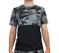 Nike Top Slim Camo T-Shirt Uomini T-Shirt, Uomo, Black/Grey Fog, S