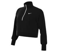 Nike Top W NSW Phnx FLC Qz Crop, Black/Sail, DQ5767-010, M-S
