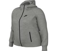 Nike Top W NSW TCH FLC WR FZ HDY, Dk Grey Heather/Black, FB8340-063, 0X