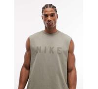 Nike Training - Athletic Club - Top senza maniche grigio con logo sul petto XL