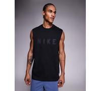 Nike Training - Athletic Club - Top senza maniche nero con logo sul petto L
