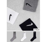 Calzini corti Nike Everyday Lightweight Crew 3pr Grigio 46-50