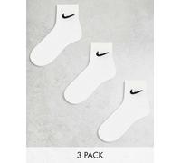 Nike Training - Everyday Cushioned - Confezione da 3 paia di calzini alla caviglia bianchi-Bianco S