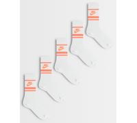 Nike Training - Everyday Cushioned - Confezione da 3 paia di calzini imbottiti bianchi e rosa-Bianco S