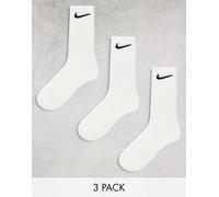 Nike Training - Everyday Lightweight - Confezione da 3 paia di calzini leggeri bianchi-Bianco M