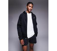 Nike Training - Felpa con cappuccio e zip nera-Nero L