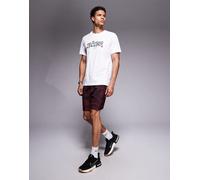 Nike Training - Form Dri-FIT - Pantaloncini da 7" con stampa color bordeaux-Rosso XL
