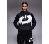 Nike Training - Heritage - Felpa con cappuccio nera con grafica-Nero XL