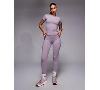 Nike Training - One Dri-FIT - Leggings viola chiaro senza cuciture a vita alta sul davanti-Marrone XS