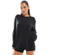 Nike Training - One Dri-FIT - Maglietta comoda a maniche lunghe nera-Nero XS