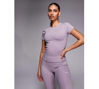 Nike Training - One - Top a maniche corte aderente viola chiaro-Marrone XS