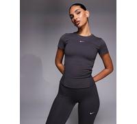 Nike Training - One - Top aderente a maniche corte grigio L