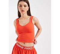 Nike Training - Pro Dri-FIT - Reggiseno senza maniche taglio lungo rosso M