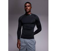 Nike Training - Pro Dri-FIT - Top a maniche lunghe nero accollato-Blu 2XL
