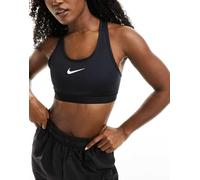 Nike Training - Reggiseno sportivo a sostegno elevato nero con logo Nike XS