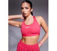 Nike Training - Reggiseno sportivo a sostegno medio rosa con logo Nike M