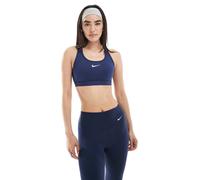 Nike Training - Reggiseno sportivo a supporto medio blu navy con logo M
