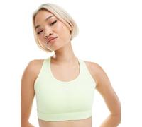 Nike Training - Reggiseno sportivo a supporto medio verde lime con logo S