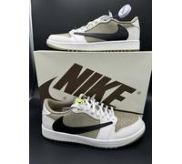 Nike Travis Scott X Air Jordan 1 Basso Og Sp Eu 45,5 US 11.5 Neutrale Oliva Golf