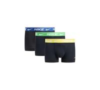 Nike - Ultra Comfort - Confezione da 3 boxer aderenti neri con fascia in vita color giallo/verde/blu-Nero 48