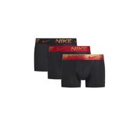Boxer sportivi da uomo Nike Essential Micro 3P - black/red/metallic gradient - Nero (M)
