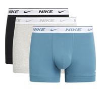 NIKE Trunk 3PK Intimo, Blk/Gry H/Smokey Blue-White WB, XL Uomo