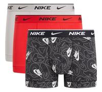 Nike Trunk 3PK Intimo, Blk NK LG PRNT/COLGE Grey/Uni Red, S Uomo