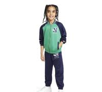 Nike -TUTA COMPLETA -FELPA CON CAPPUCCIO -TASCHE A MARSUPIO -PANTALONE CON GIROVITA ELASTICIZZATO -LOGO verde VERDE/BLU U90 4-5 anni