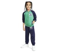 Nike -TUTA COMPLETA -FELPA CON CAPPUCCIO -TASCHE A MARSUPIO -PANTALONE CON GIROVITA ELASTICIZZATO -LOGO verde VERDE/BLU U90 2-3 anni