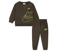 Nike -TUTA COMPLETA -FELPA GIROCOLLO -PANTALONE CON GIROVITA ELASTICIZZATO -LOGO verde VERDE MILITARE F84 18 mesi