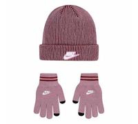 NIKE Two Tone Rib Peak S Beanie 4-5 Years, Polvere di prugna, 4 Anni