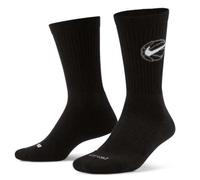 Nike U Nk Crew Everyday Bbal 3Pr Wht/Blk Pacco 3 Calze Nera Basket DA2123-010