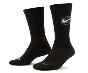 Nike U Nk Crew Everyday Bbal 3Pr Wht/Blk Pacco 3 Calze Nera Basket DA2123-010