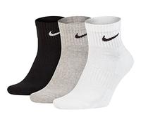 Nike U NK EVERYDAY CUSH ANKLE 3PR Calzini, Uomo, wh(blk)/dgh(blk)/blk(wh), L