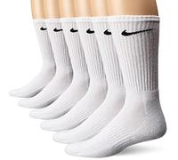 NIKE Performance Cushion Crew Socks with Band (6 Pairs), Calze Imbottite ad Alte Prestazioni, 6 Paia, Fascia Unisex-Adulto, Bianco/Nero, X-Large