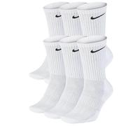 NIKE Performance Cushion Crew Socks with Band (6 Pairs), Calze Imbottite ad Alte Prestazioni, 6 Paia, Fascia Unisex-Adulto, Bianco/Nero, Small