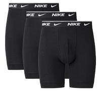 Nike Underwear Uomo Essential Boxer Brief Long Pacco da 3 - Gambe più Lunghe, Anti-sfregamento, Seduta Stabile, Black, XS