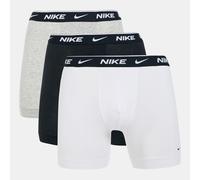 Nike Underwear Uomo Essential Boxer Briefs Pacco da 3 - vestibilità Aderente, Materiale Elasticizzato, Elevato Comfort, White/Grey Heather/Black, XS